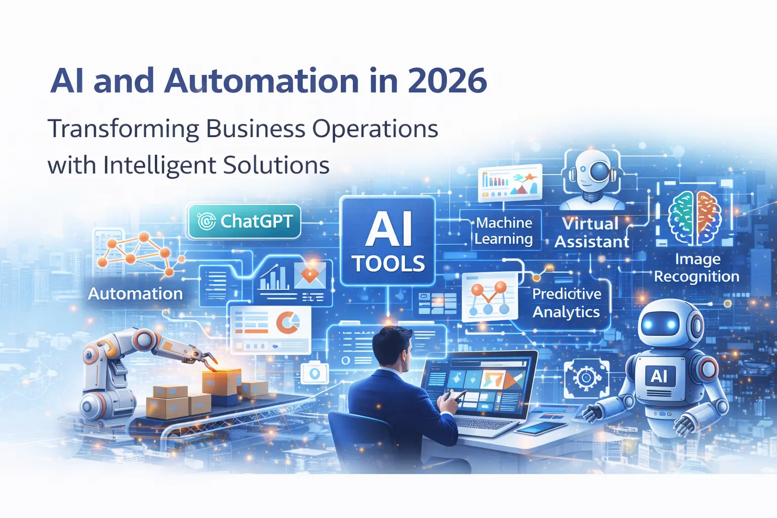 Robotic process automation and AI solutions enhancing productivity and efficiency