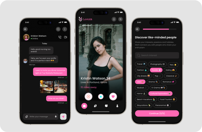 real-time-chat-and-matchmaking-dating-app-interface