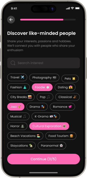 scalable dating application interface for startups